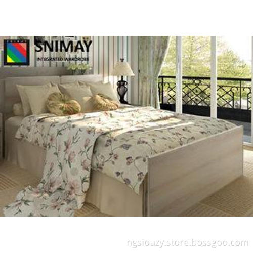 Simple Rustic Contemporary Wooden Beds / White Wood Double